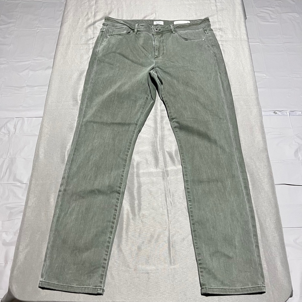 J.Jill Authentic Fit Slim Ankle Jeans Womens 8 Sage Green Stretch Denim Pants